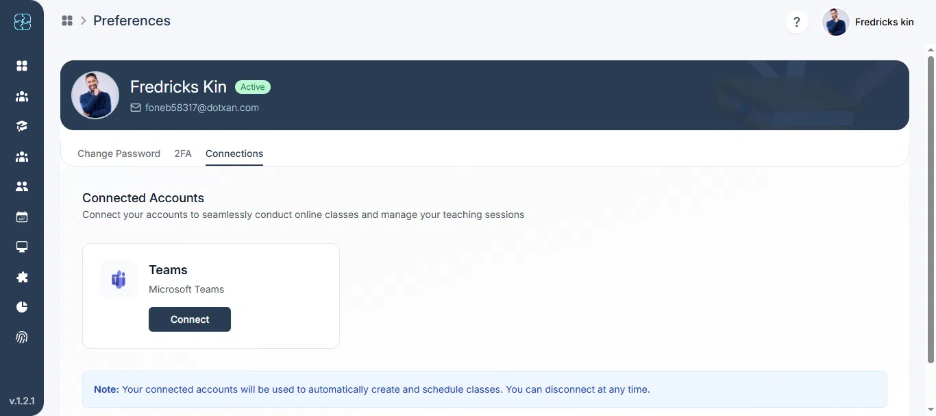 Grant permissions for user-based Teams integration