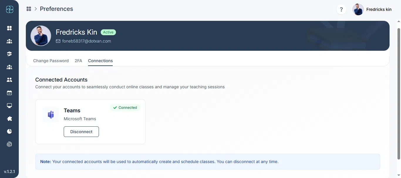 Microsoft Teams connected successfully in Seemi CRM