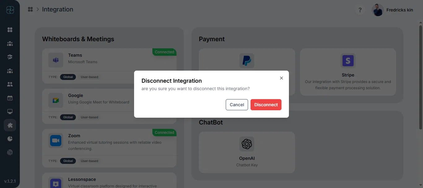 Disconnect Microsoft Teams from Seemi CRM global integration