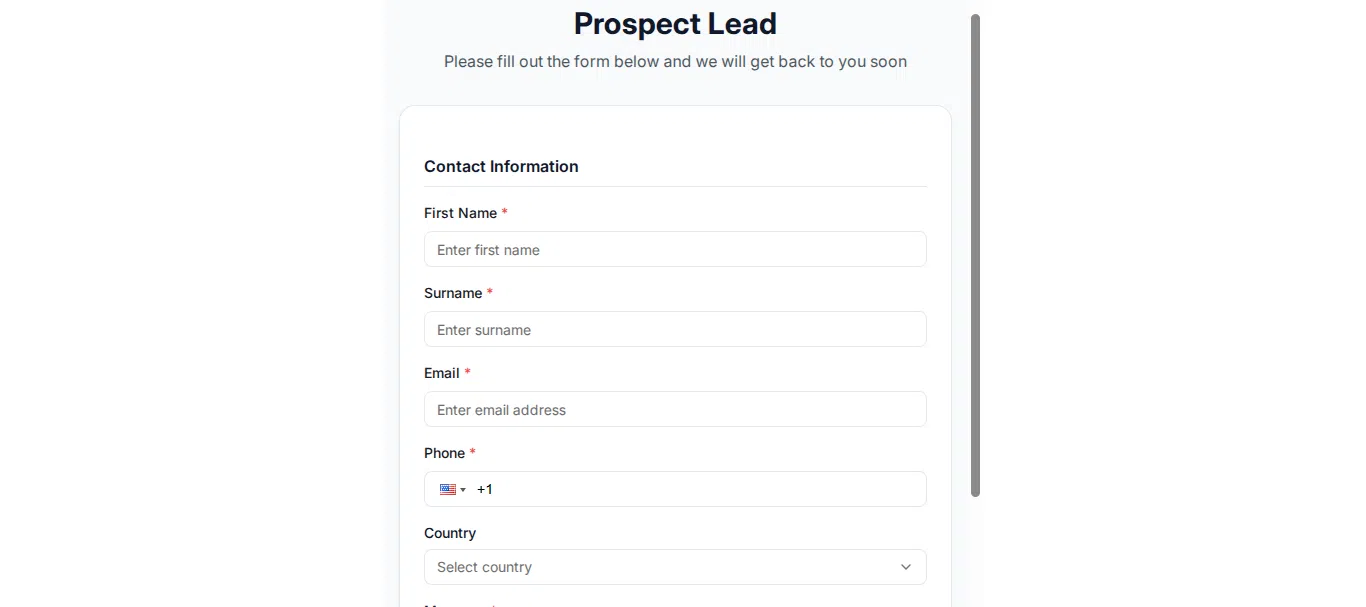 Embed code for Prospect widget in Seemi